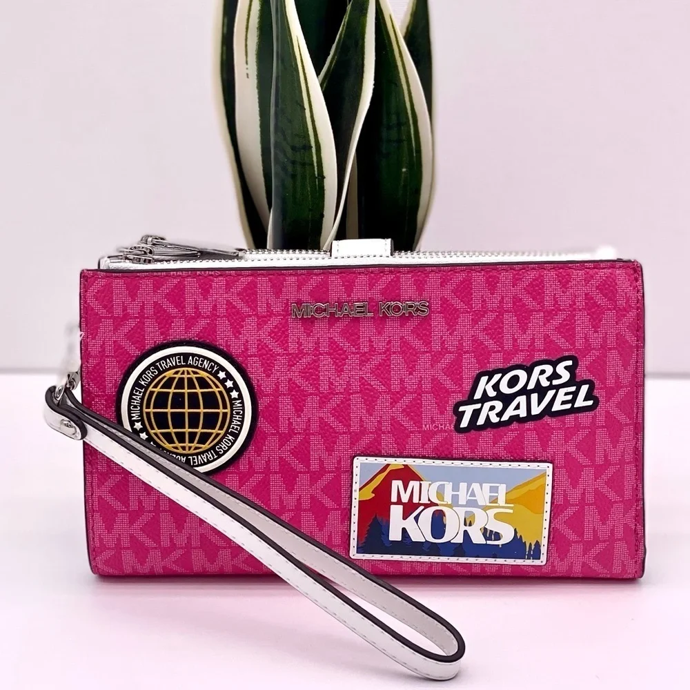 Michael Kors Jet Set Travel DoubleZip Wallet Wristlet